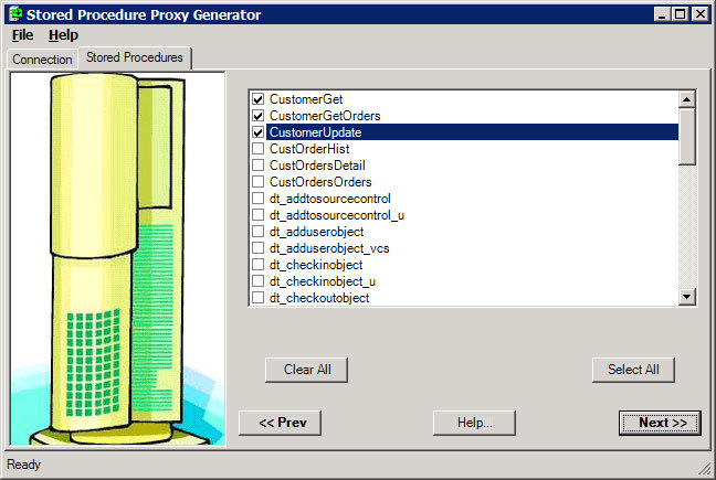 Stored Procedure Proxy Generator Screenshot